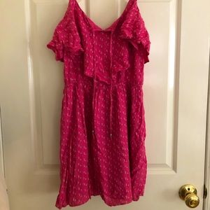American Eagle Outfitters pink cutout dress